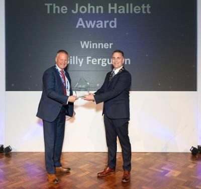 Billy Ferguson receiving award
